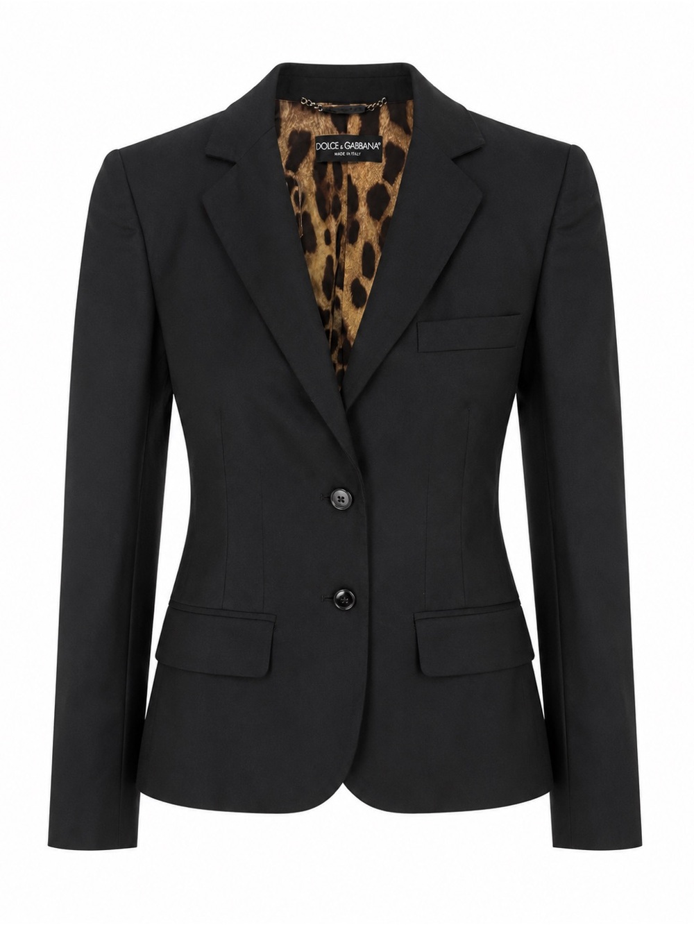 Dolce & Gabbana Black Blazer with Leopard-Print Lining retails $3000